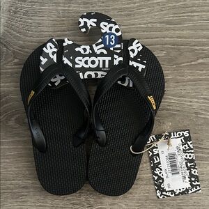 Kids Scott Black Flip Flop Sandals